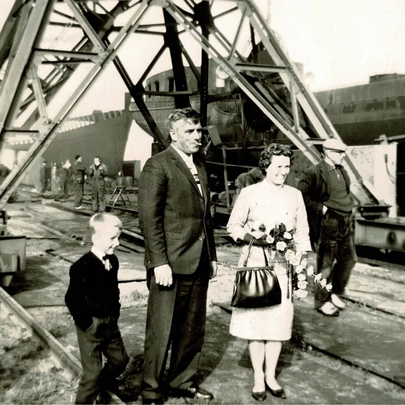 Historische familiefoto uit de geschiedenis van familiebedrijf A. de Groot